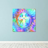 Kreuz- und Friedenszeichen Leinwanddruck (Insitu (Holzboden))