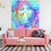 Kreuz- und Friedenszeichen Leinwanddruck (Insitu (Wohnzimmer))