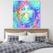 Kreuz- und Friedenszeichen Leinwanddruck (Insitu (Schlafzimmer))