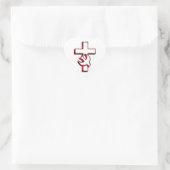 Kreuz und Heiliger Geist / Heiliger Geist Herz-Aufkleber (Tasche)
