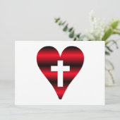 Kreuz und Herz #3 (Kreuz innerhalb des roten Einladung (Stehend Vorderseite)