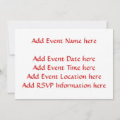 Kreuz und Herz #3 (Kreuz innerhalb des roten Einladung (Rückseite)