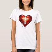 Kreuz und Herz T-Shirt (Vorderseite)