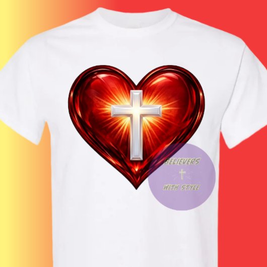 Kreuz und Herz T-Shirt