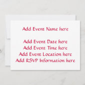 Kreuz- und Herzkreuz #1 ( 3-D rot / lila ) Einladung (Rückseite)