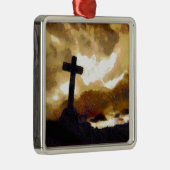 Kreuz und Himmel Silbernes Ornament (Rechts)