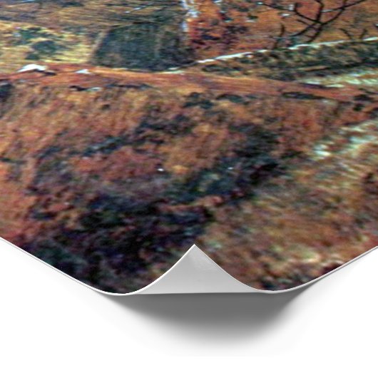 Kreuz und Kathedrale Caspar David Friedrich Poster (Ecke)