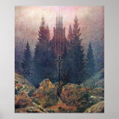 Kreuz und Kathedrale Caspar David Friedrich Poster (Vorne)