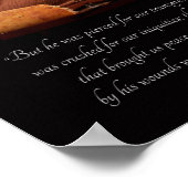 Kreuz und Kommunion Isaiah 53:5 Schrift-Poster Poster (Ecke)