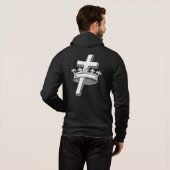Kreuz und Krone Hoodie (Schwarz voll)