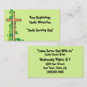 Kreuz-und Rebe-christliche Geschäfts-Karten Visitenkarte (Vorne/Hinten)