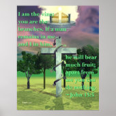 Kreuz und Reben Poster (Vorne)