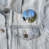 Kreuz und runder Turm Glendalough St. Kevins Button (Beispiel)