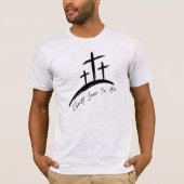 Kreuz und Schrift T-Shirt (Vorderseite)