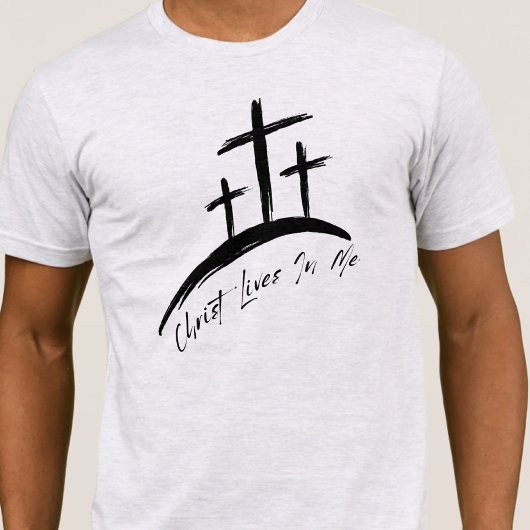 Kreuz und Schrift T-Shirt