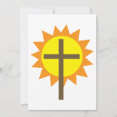 Kreuz und Sonnenschein Einladung (Vorderseite)
