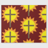 Kreuz und Sonnenschein Geschenkpapier (Flach)
