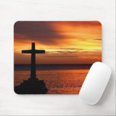 Kreuz und Sonnenuntergang mousepad (Mit Mouse)