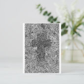 Kreuz und Symbole Postkarte (Stehend Vorderseite)