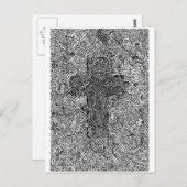 Kreuz und Symbole Postkarte (Vorne/Hinten)