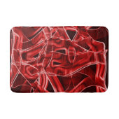 Kreuz- und überlappende rote Acrylbandausschnitte Badematte (Vorderseite)