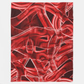 Kreuz- und überlappende rote Acrylbandausschnitte Fleecedecke (Vorderseite)
