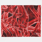 Kreuz- und überlappende rote Acrylbandausschnitte Fleecedecke (Vorderseite (Horizontal))