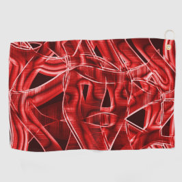 Kreuz- und überlappende rote Acrylbandausschnitte Golfhandtuch