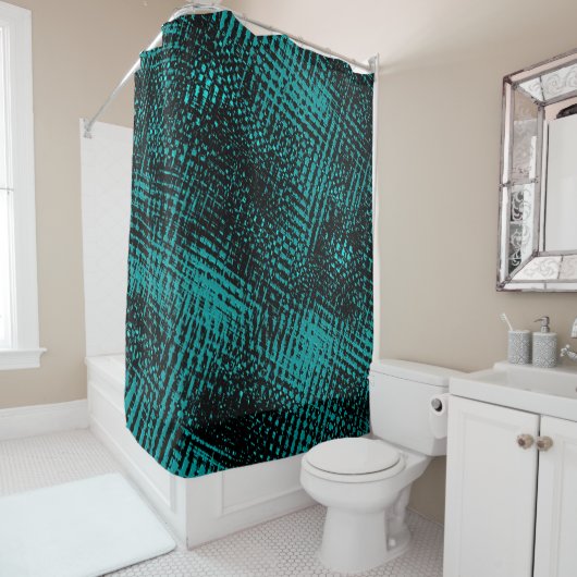 Kreuz- und Verklebungszyan oder Mischung aus Blau Duschvorhang (Beispiel)