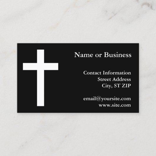 Kreuz Visitenkarte (Vorderseite)