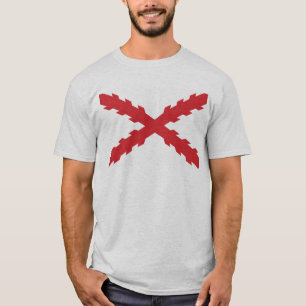 Kreuz von Burgunder-Flagge T-Shirt