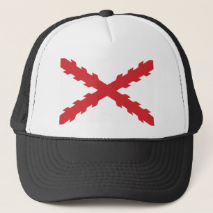 Kreuz von Burgunder-Flagge Truckerkappe