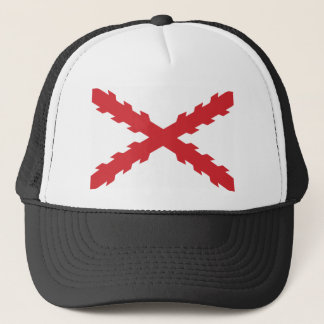 Kreuz von Burgunder-Flagge Truckerkappe
