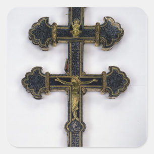 Kreuz, von Clairmarais Abtei Quadratischer Aufkleber
