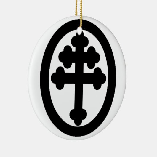 Kreuz von Lothringen Keramikornament (Rechts)