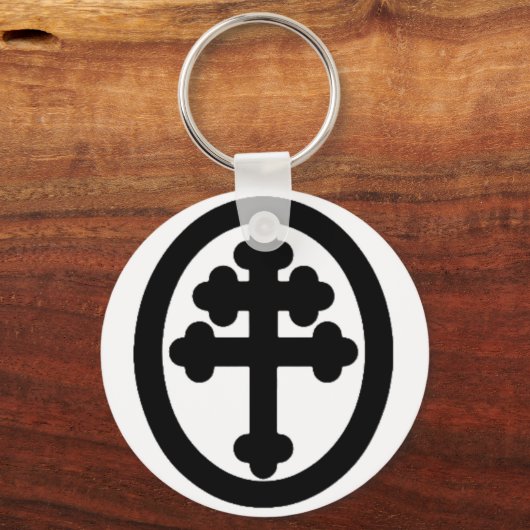 Kreuz von Lothringen Schlüsselanhänger (Vorderseite)