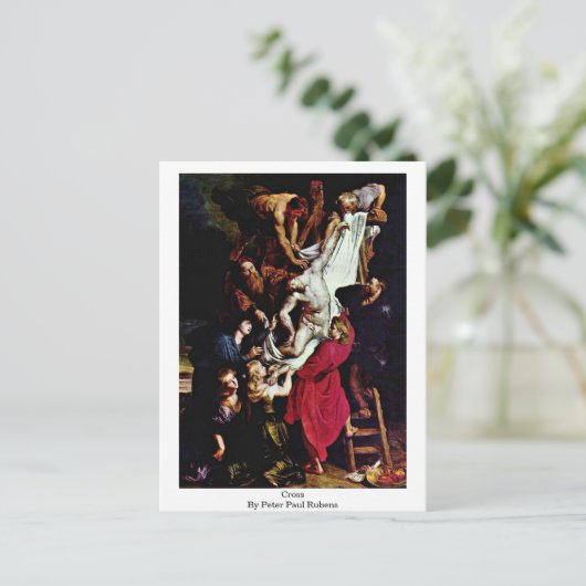 Kreuz von Peter Paul Rubens Postkarte (Stehend Vorderseite)