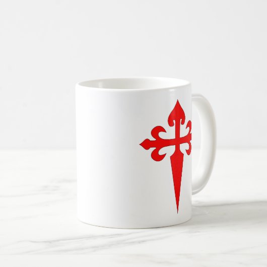 Kreuz von Santiago Kaffeetasse (VorderseiteRechts)