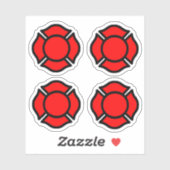 Kreuz von St. Florian 4-UP Aufkleber (Blatt)