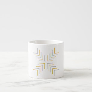 Kreuz X (Gold & Grau) Espressotasse
