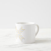 Kreuz X (gold & grau) Espressotasse (Vorderseite Rechts)