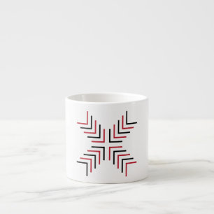 Kreuz X (rot & schwarz) Espressotasse