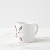 Kreuz X (rot und schwarz) Espressotasse (Vorderseite Rechts)