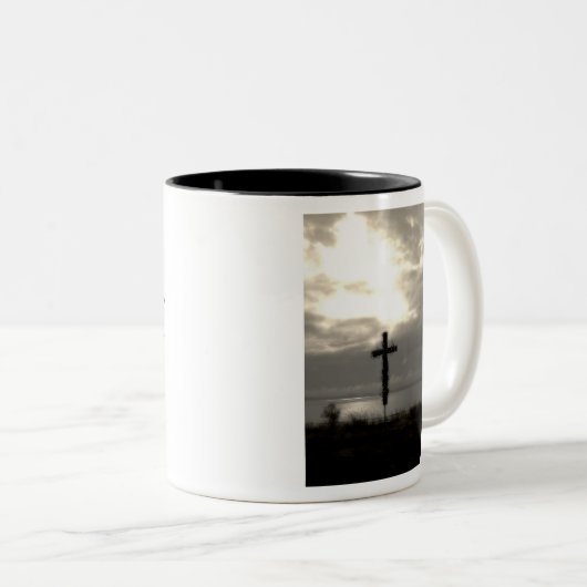 Kreuz Zweifarbige Tasse (VorderseiteRechts)