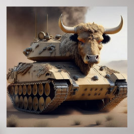 Kreuz zwischen einem Tank und einer Texas-Wäschest Poster