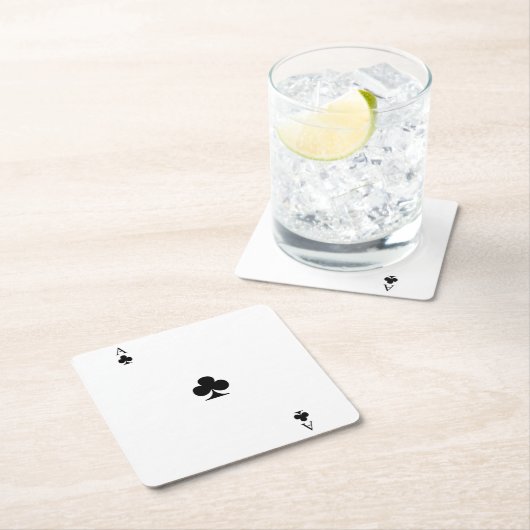 Kreuzass Rechteckiger Pappuntersetzer (Vor Ort)