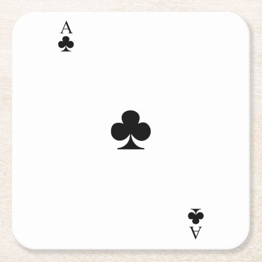 Kreuzass Rechteckiger Pappuntersetzer (Vorderseite)