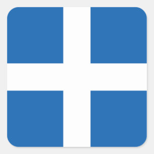 Kreuzaufkleber Quadratischer Aufkleber