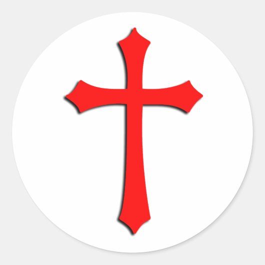 Kreuzaufkleber Runder Aufkleber (Vorderseite)