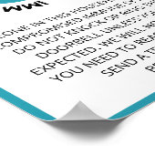 Kreuzblauer Herzstillstand Poster (Ecke)